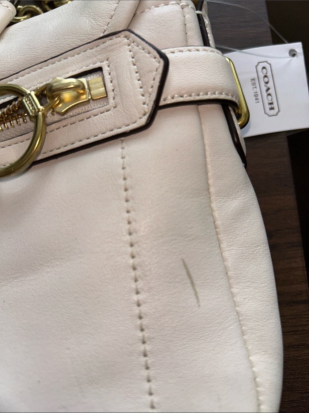Coach Chelsea Leather Shoulder Bag with Gold Chain- NWT - Picture 10 of 16